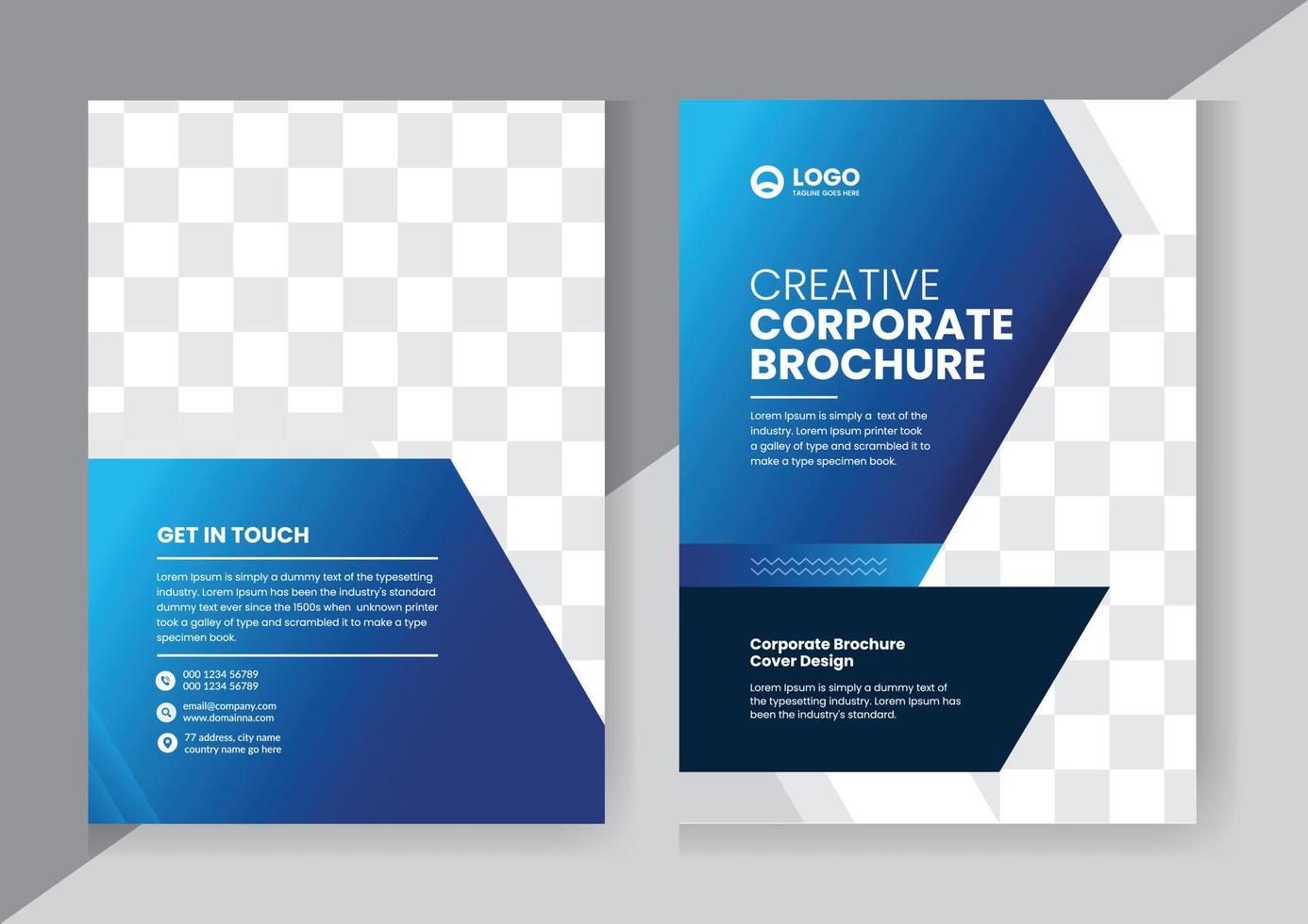 bedrijfsbrochure bedrijfsprofiel brochure jaarverslag boekje zakelijk voorstel voorblad lay-out conceptontwerp vector