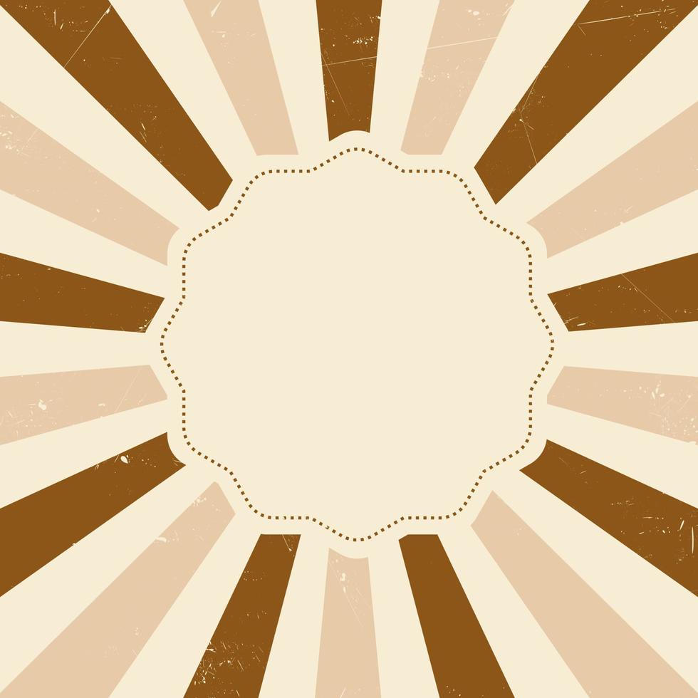 vintage retro badge zonnestraal achtergrond vector