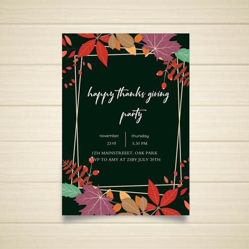 Happy Thanksgiving Party posterontwerp vector