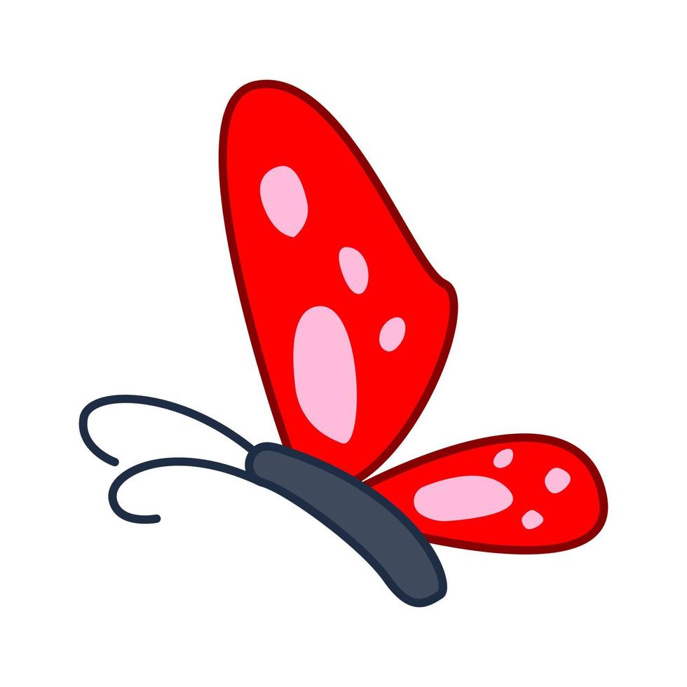 illustraties van vlinder met cartoonontwerp vector