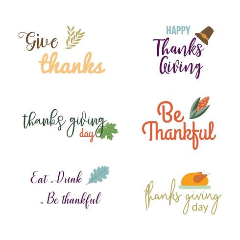 Thanksgiving quotes collectie vector