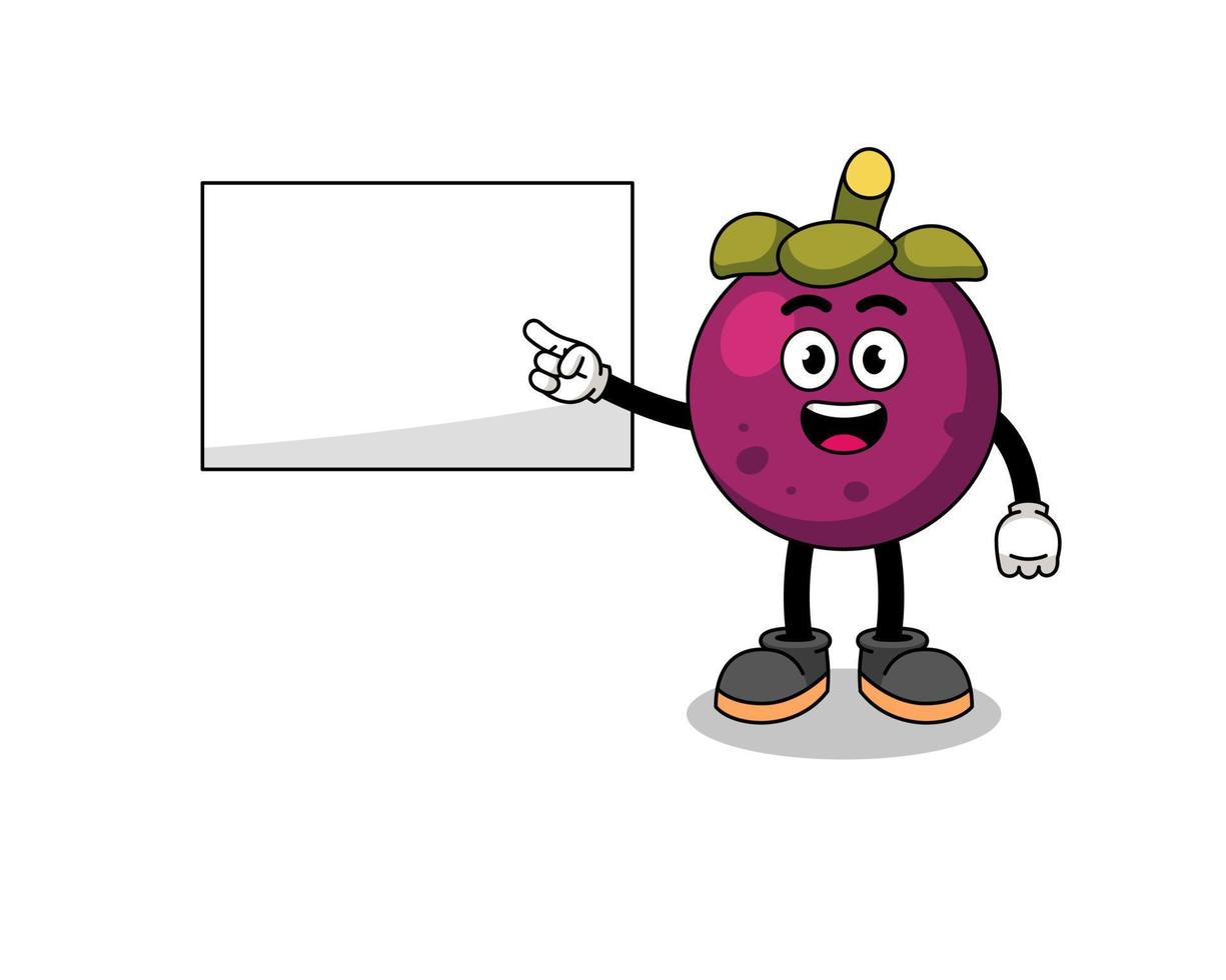 mangosteen illustratie doet een presentatie vector