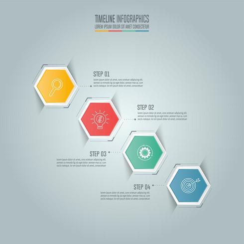 Infographic bedrijfsconcept met 4 opties. vector