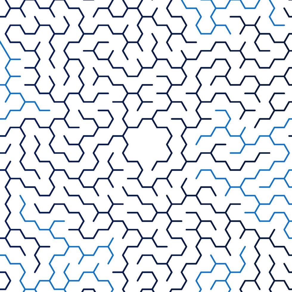 blauwe abstracte achtergrond met zeshoekig patroon vector