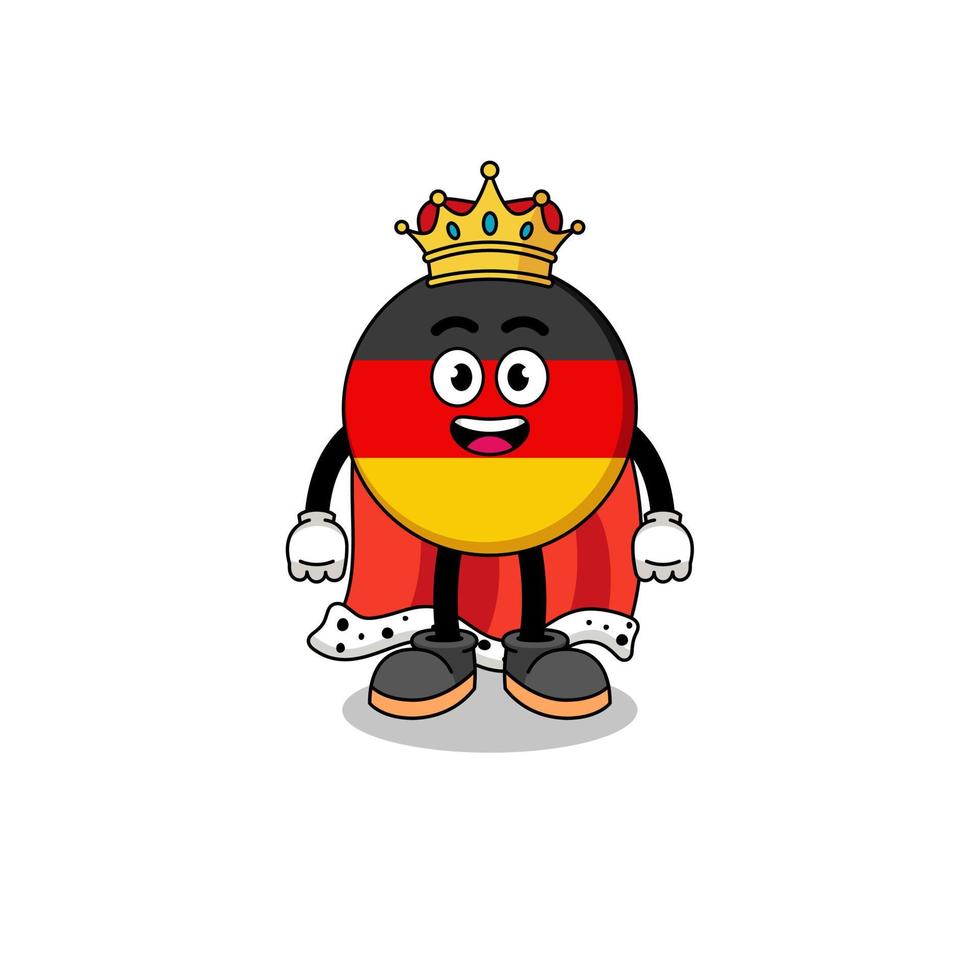 mascotte illustratie van duitsland vlag koning vector