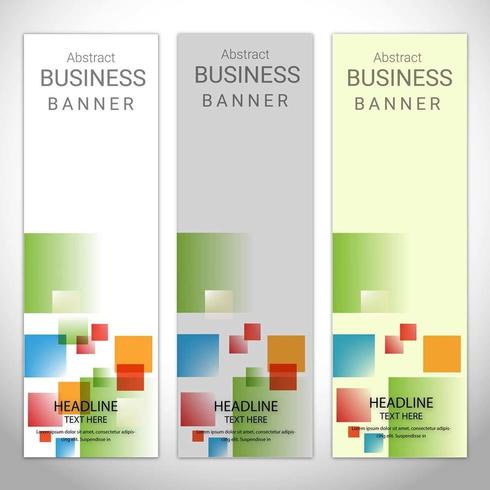 Abstracte kleurrijke bedrijfsbanners vector