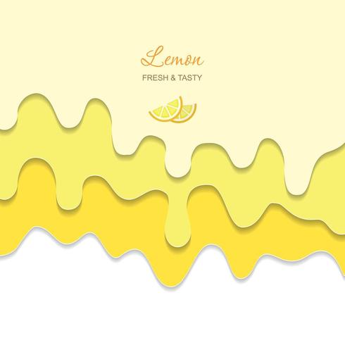 Gesmolten stromende citroengele crème vector