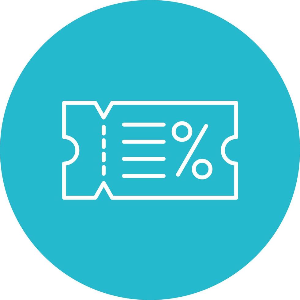 kortingsbon lijn cirkel achtergrond icoon vector
