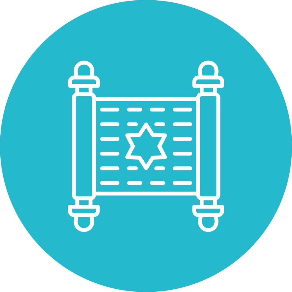 Torah lijn cirkel achtergrond icoon vector