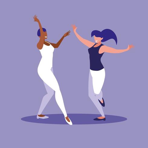 vrouwen die samen dansen vector