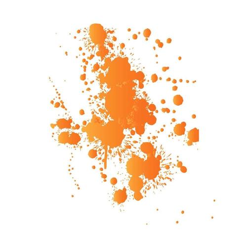 Oranje kleur verf ploetert vector