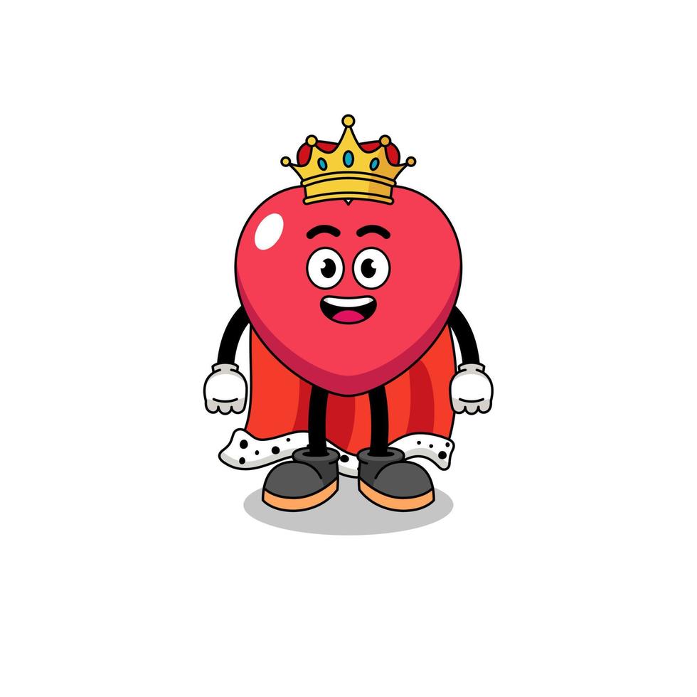 mascotte illustratie van liefde koning vector