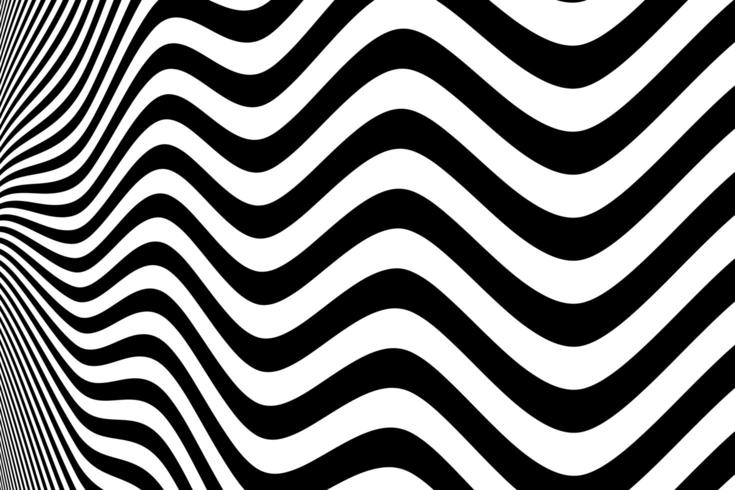 Abstracte zwart-witte golvende patroonachtergrond vector