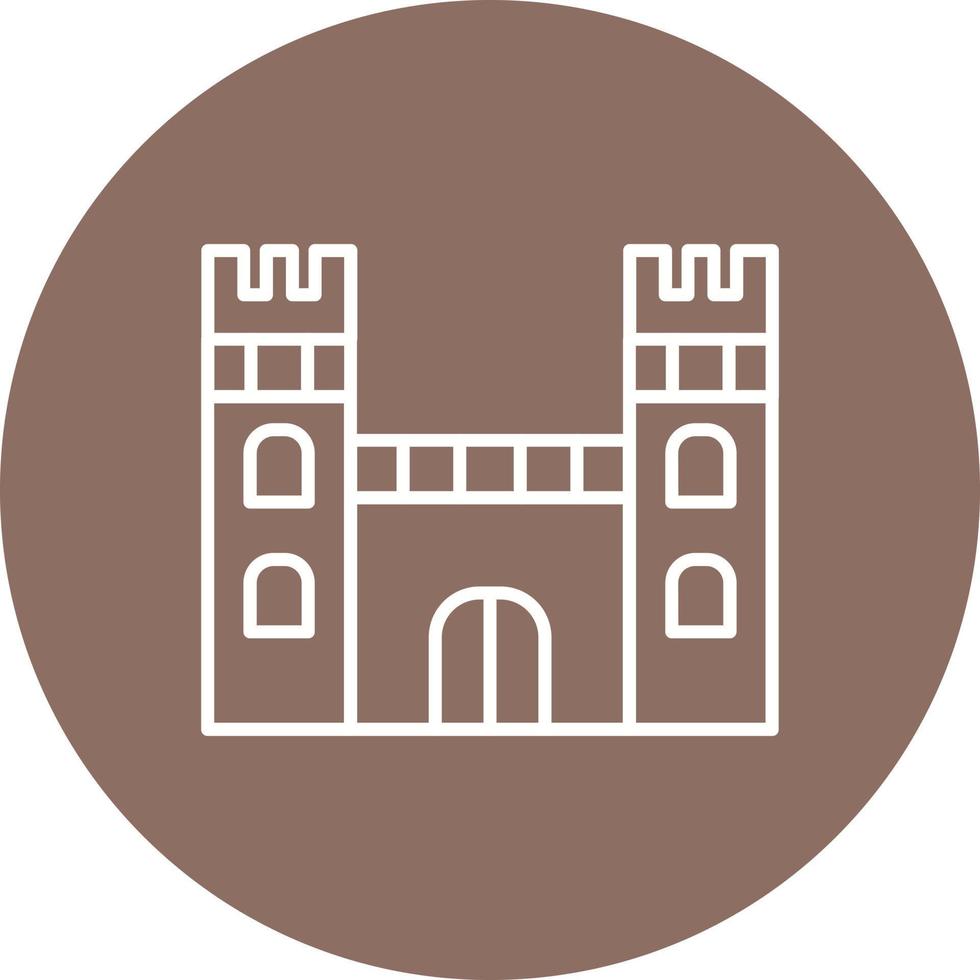 kasteel lijn icoon vector