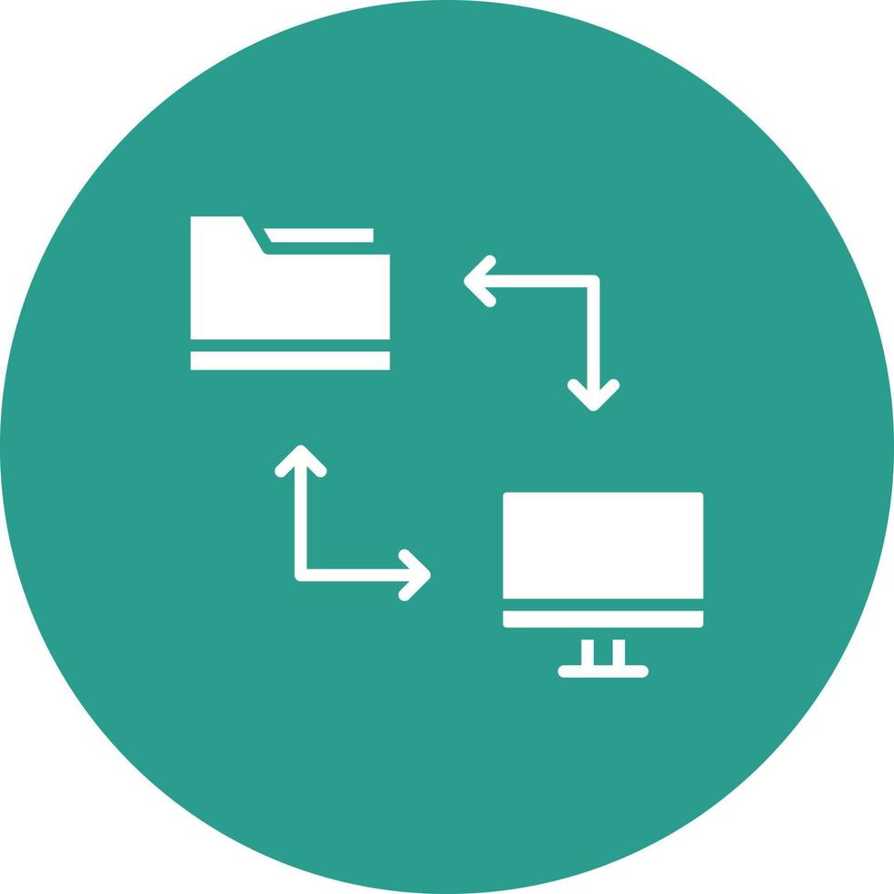 online bestandsoverdracht glyph cirkel achtergrondpictogram vector