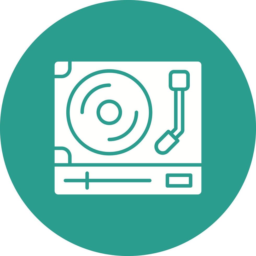 draaitafel glyph cirkel achtergrondpictogram vector