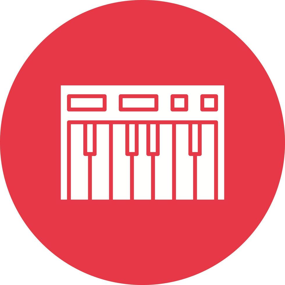 piano glyph cirkel achtergrond icoon vector