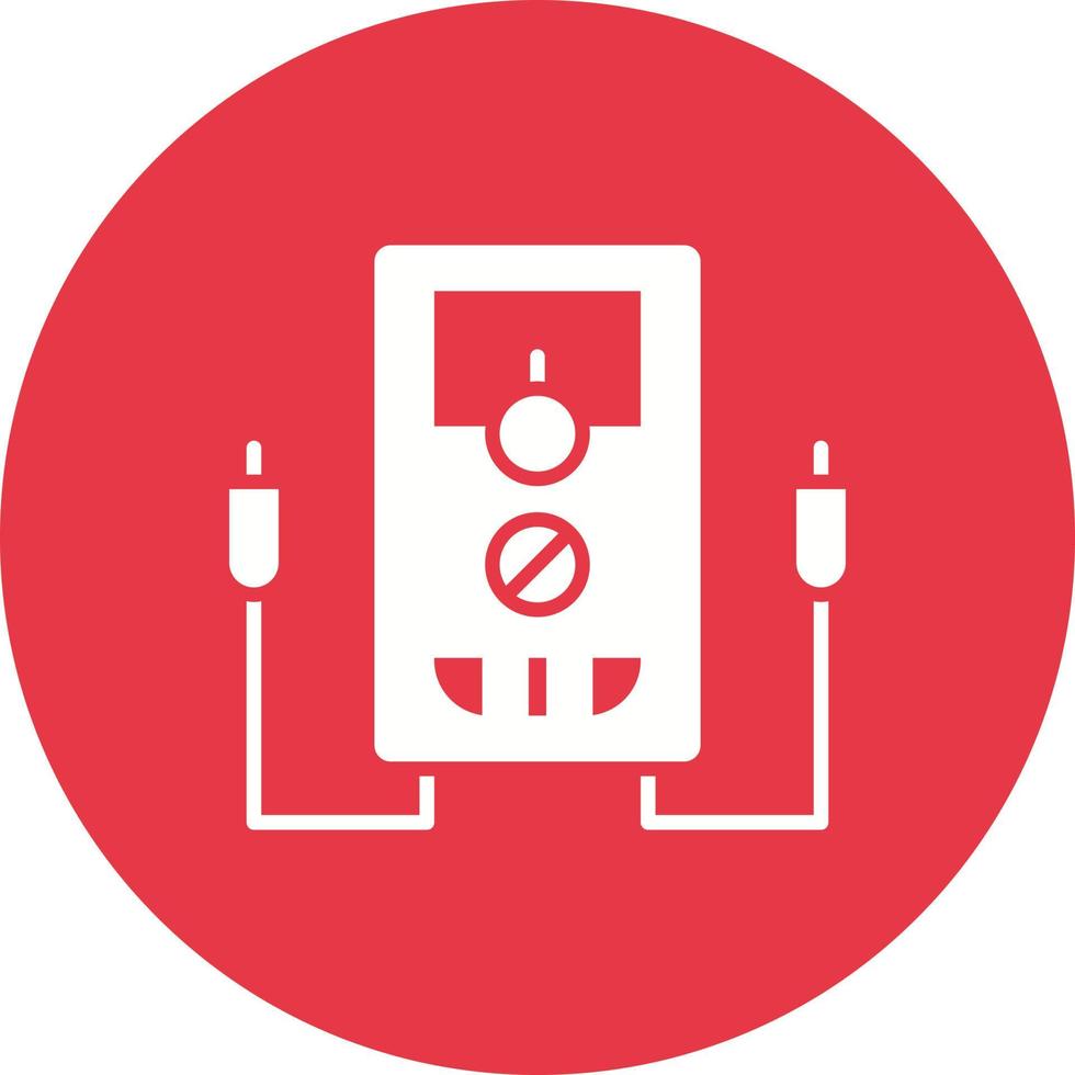 multimeter glyph cirkel achtergrond icoon vector