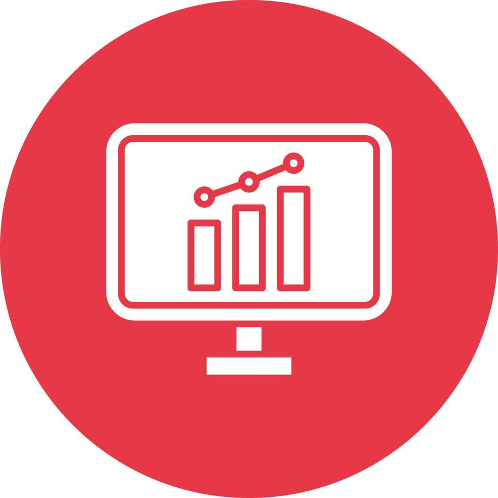 online beurs glyph cirkel achtergrondpictogram vector