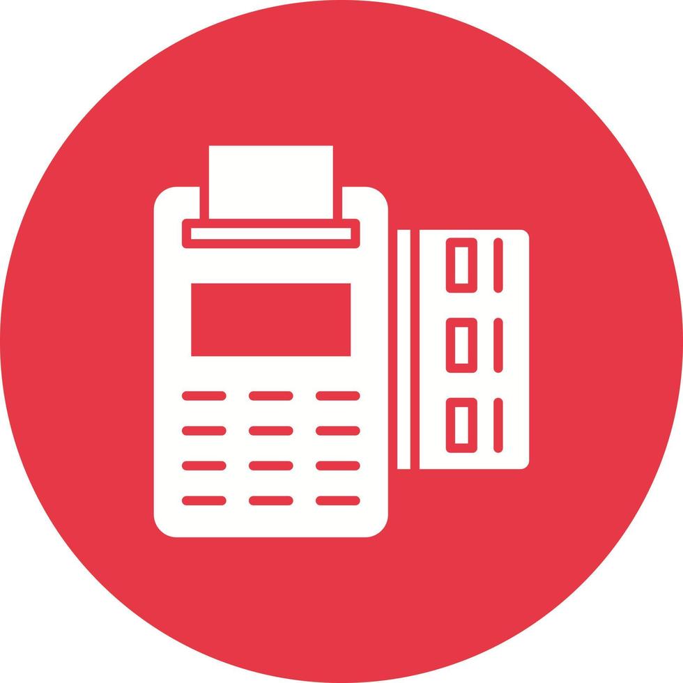 pos terminal glyph cirkel achtergrondpictogram vector