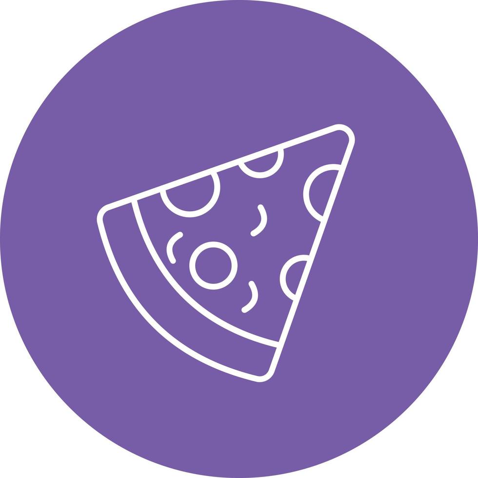 pizza slice lijn cirkel achtergrond icoon vector