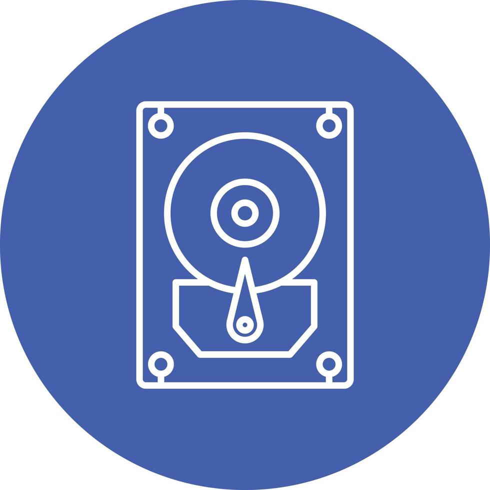 harde schijf lijn cirkel achtergrond icoon vector
