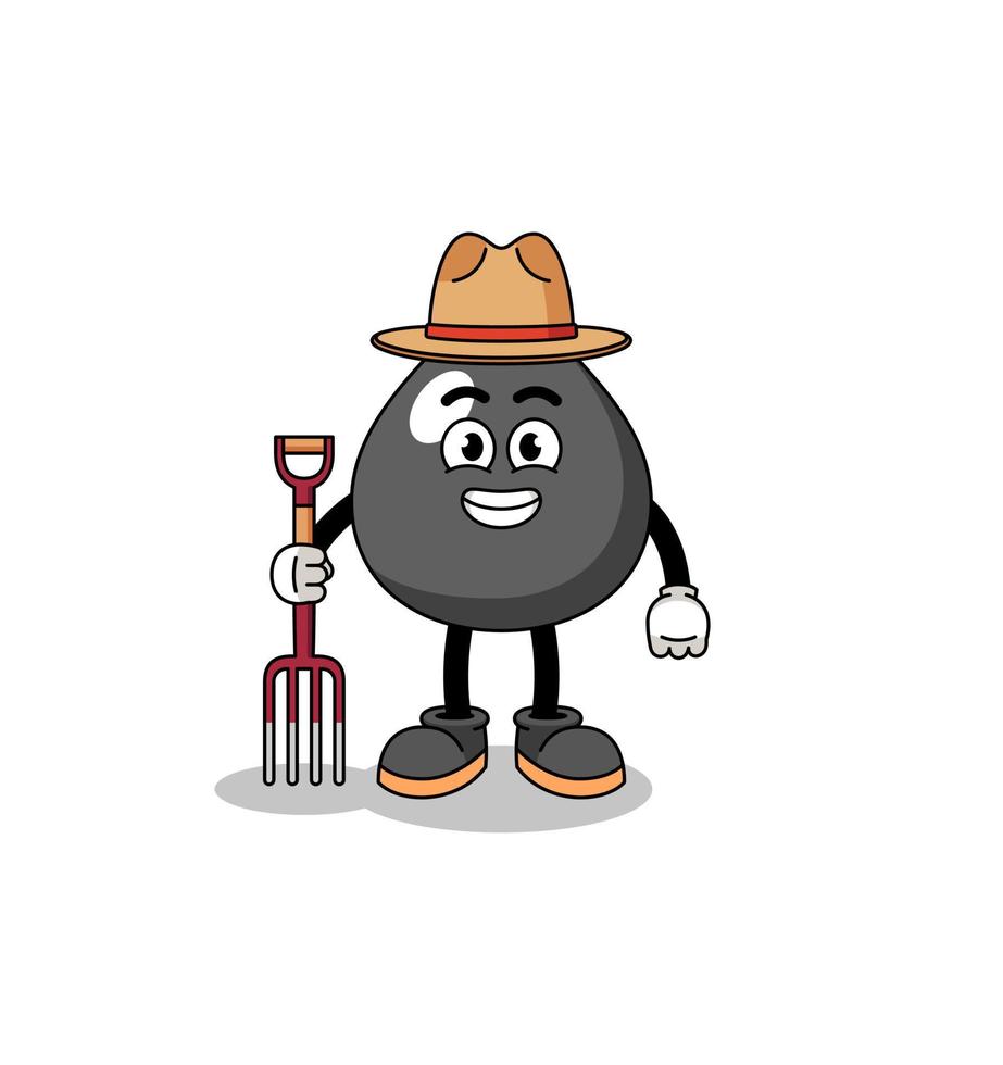 cartoon mascotte van olieboer vector