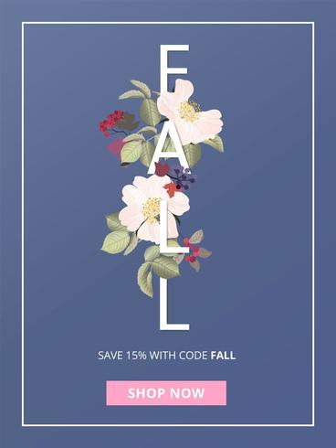 Verticale abstracte herfst verkoop Poster vector