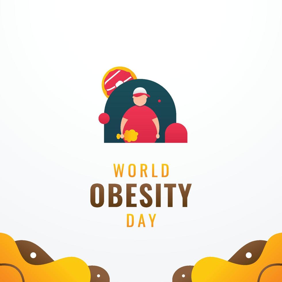 obesitas dag ontwerp vector