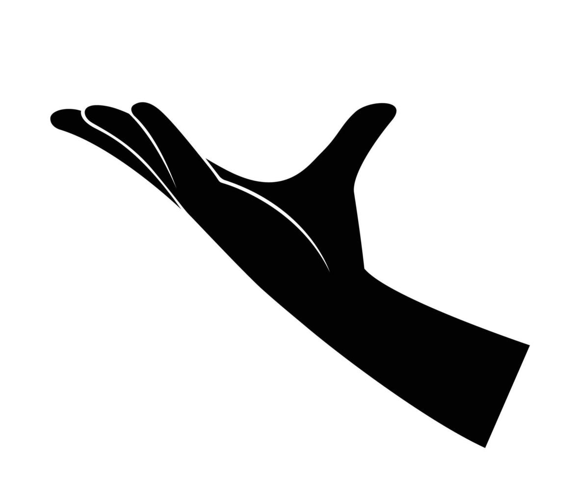 hand met symbool vectorillustratie vector