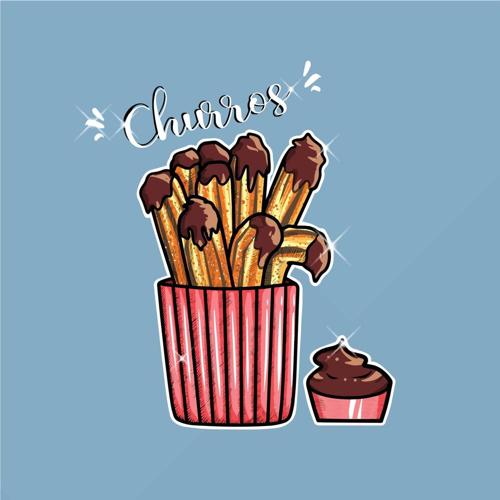 illustratie van churros vector