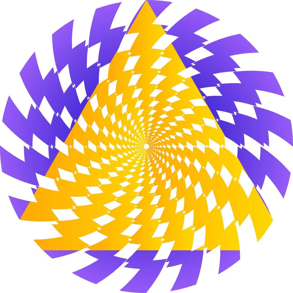 de optische illusie van volume. ronde vector geïsoleerde zwart-wit patroon op een witte achtergrond. cirkels van afwisselende zwarte en witte strepen, in elkaar genest.