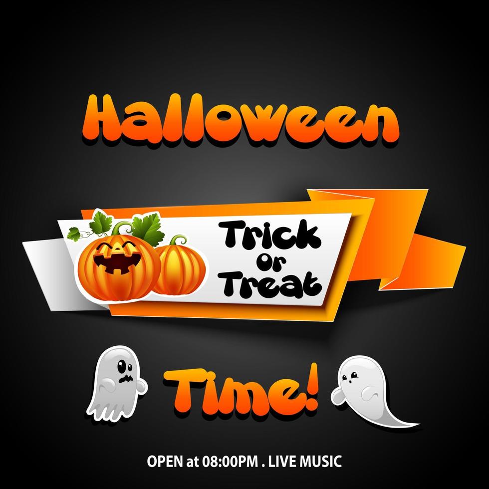 halloween tijd banner .vector afbeelding vector