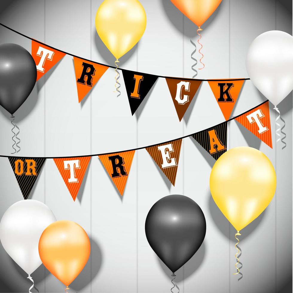 kleur ballonnen gelukkige verjaardag op een houten achtergrond .vector afbeelding vector