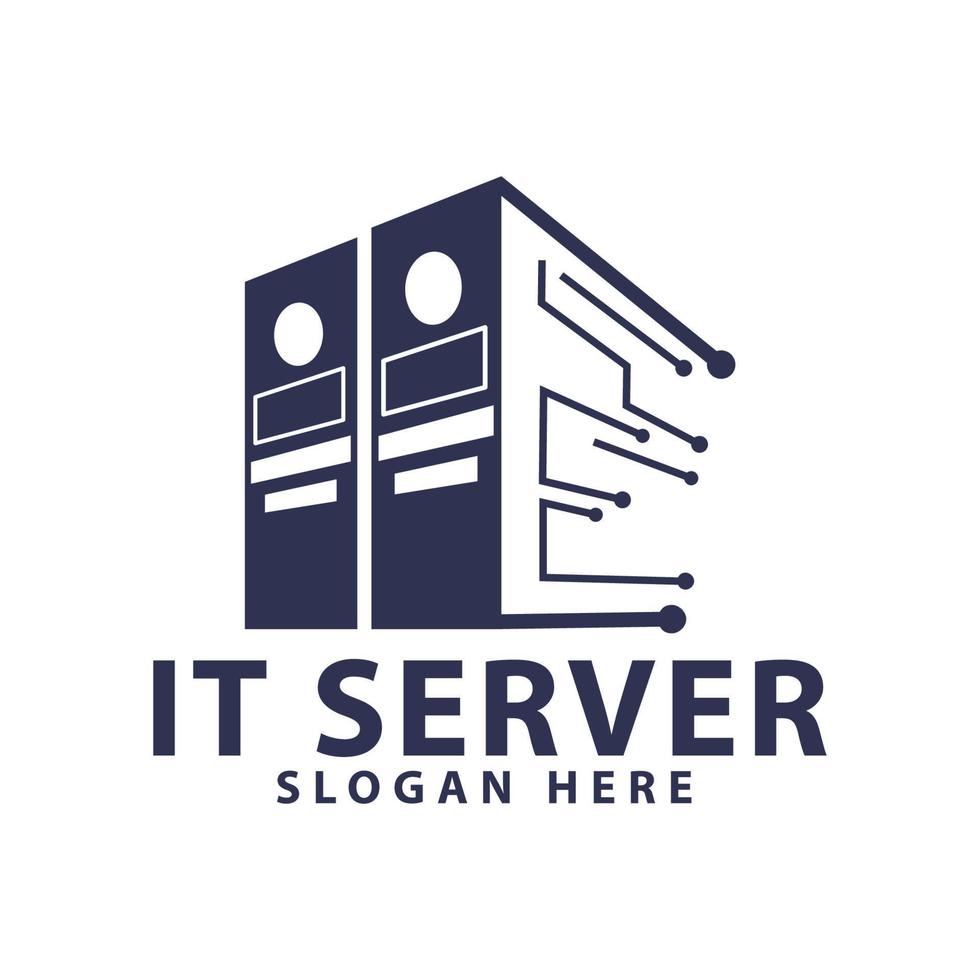 it server database computer logo ontwerpsjabloon inspiratie vector