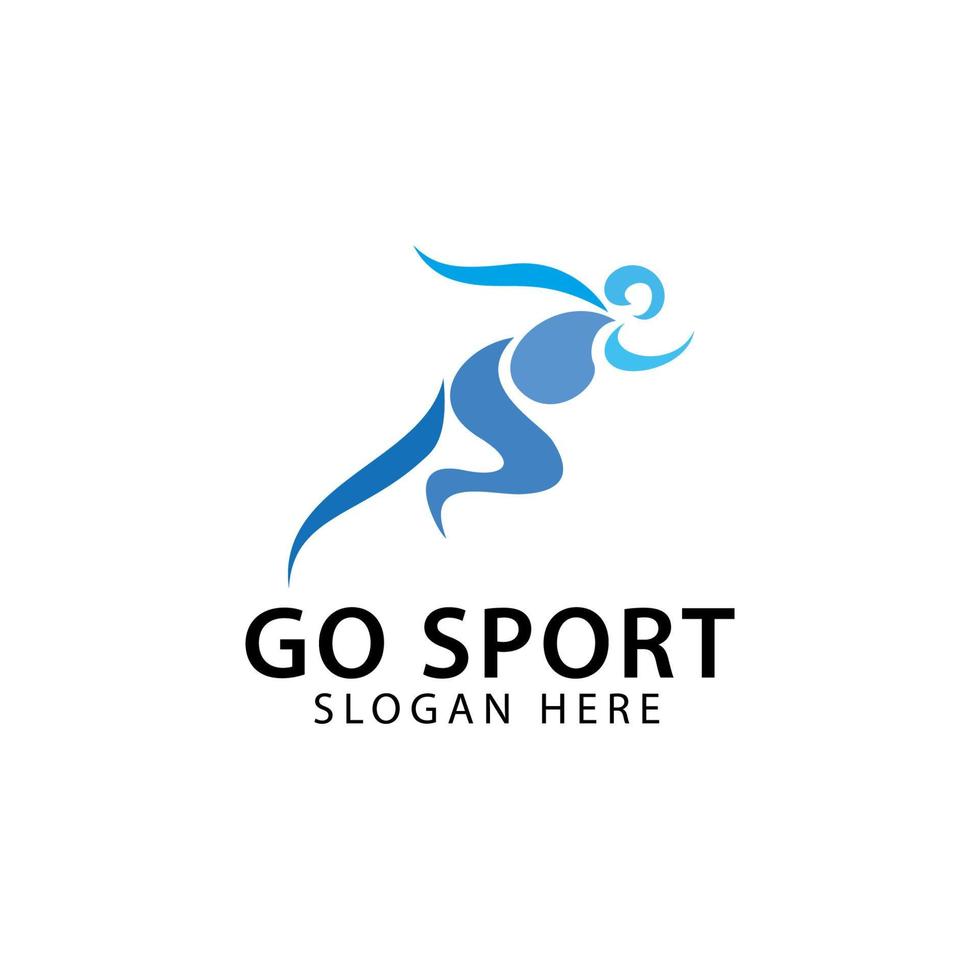 dikke vrouwen voeren een svg-logosjabloon uit voor sport en fitness vector