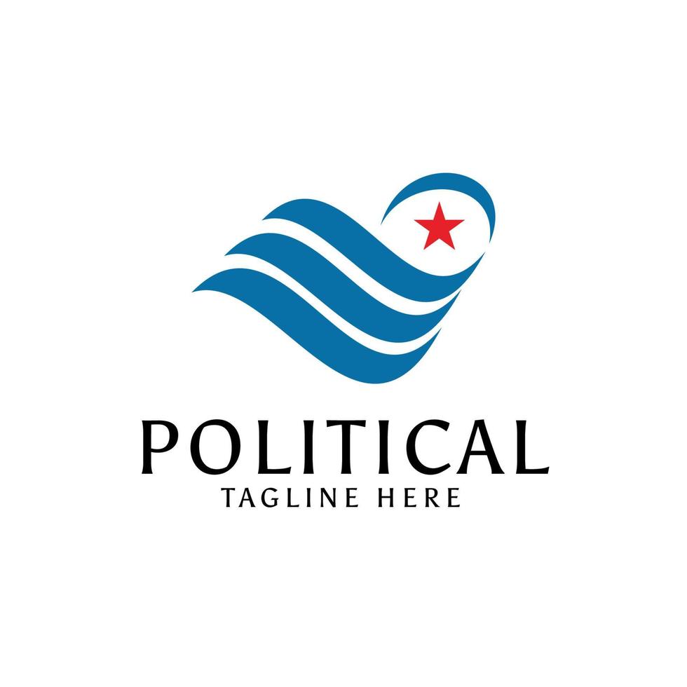 logo ontwerp van de politieke hoofdstad vector