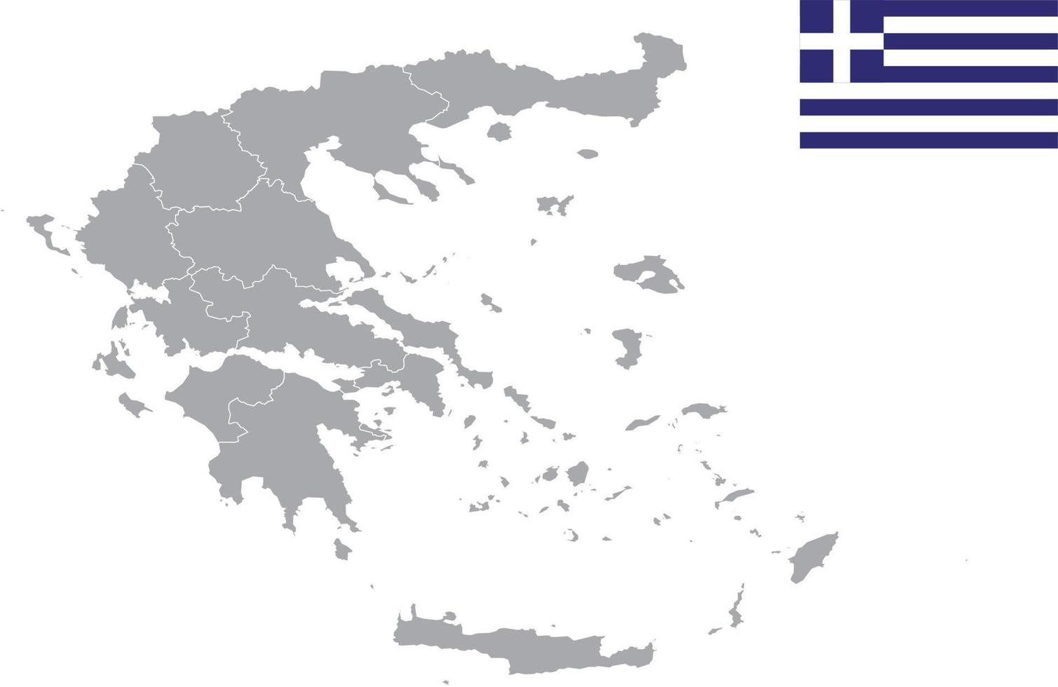 griekenland kaart. griekse vlag. platte pictogram symbool vectorillustratie vector