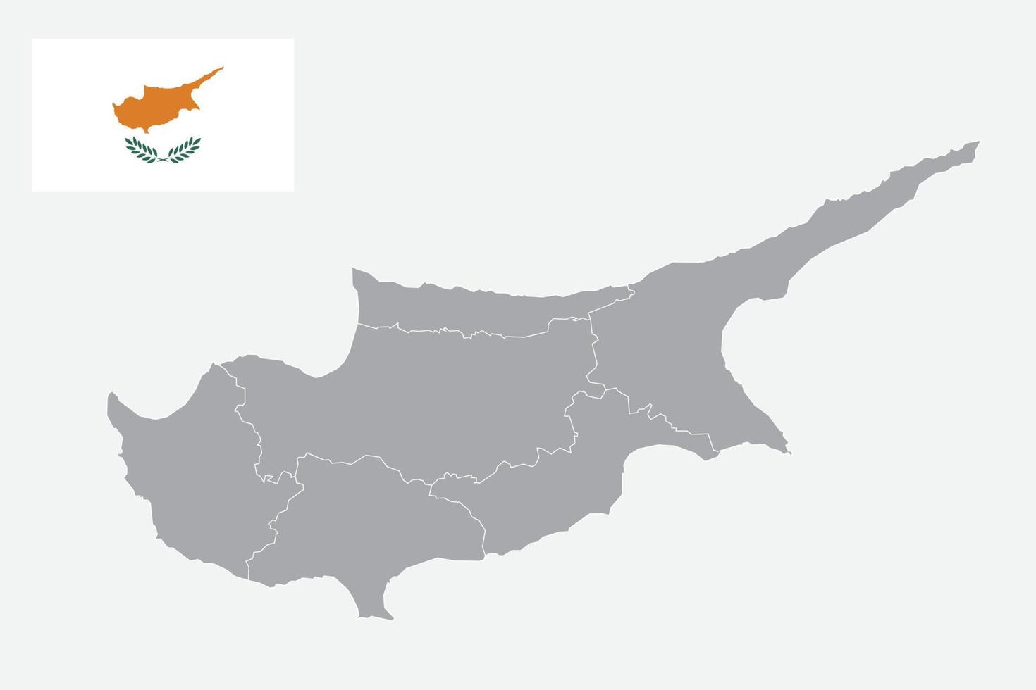 cyprus kaart. vlag van cyprus. platte pictogram symbool vectorillustratie vector
