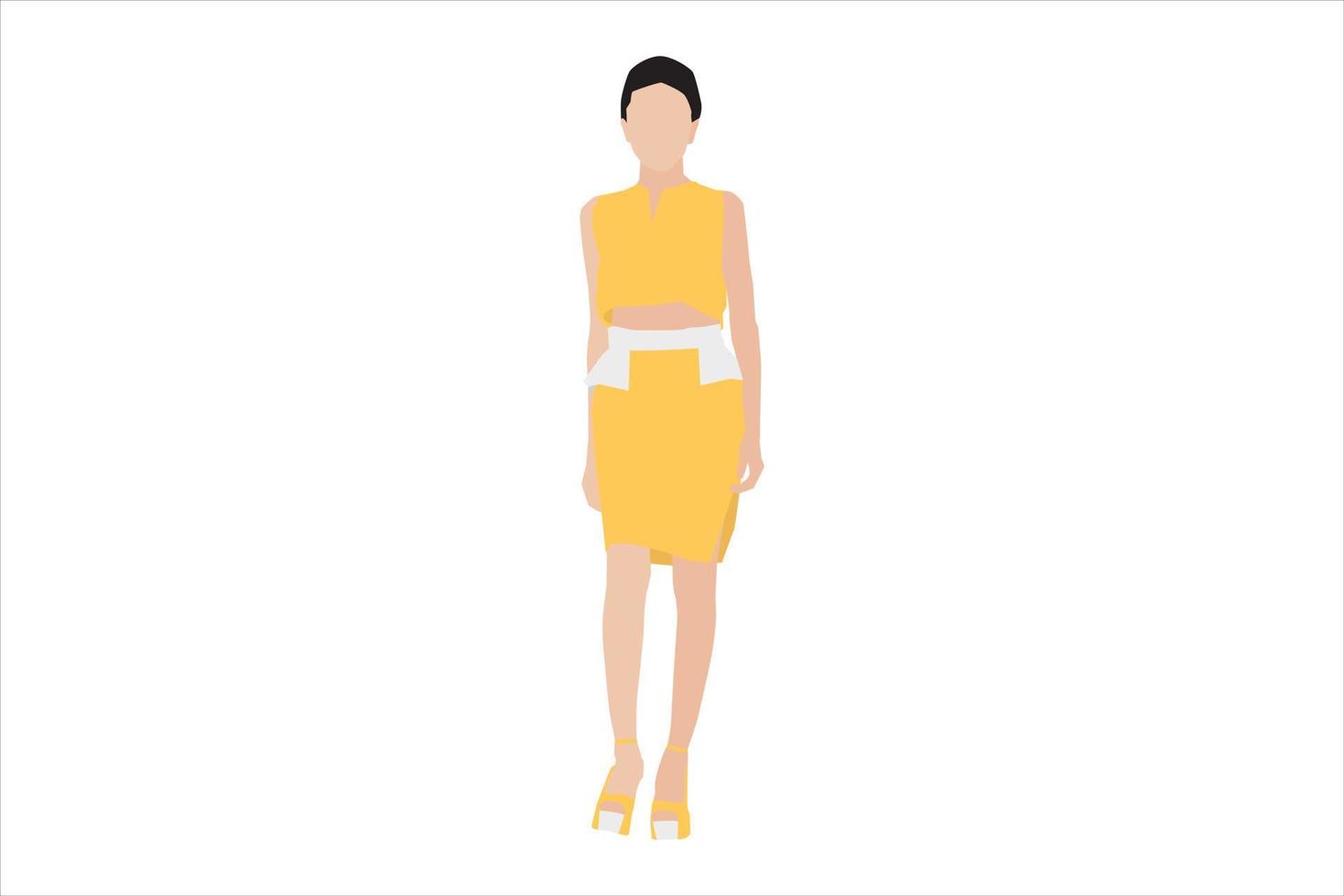 vectorillustratie van elegante vrouwen die op de stoep lopen vector