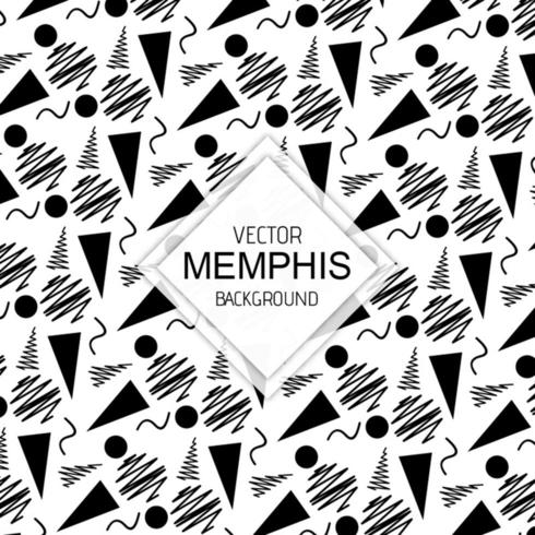 Zwart-witte Memphis-achtergronden vector