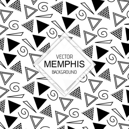 Zwart-witte Memphis-achtergronden vector