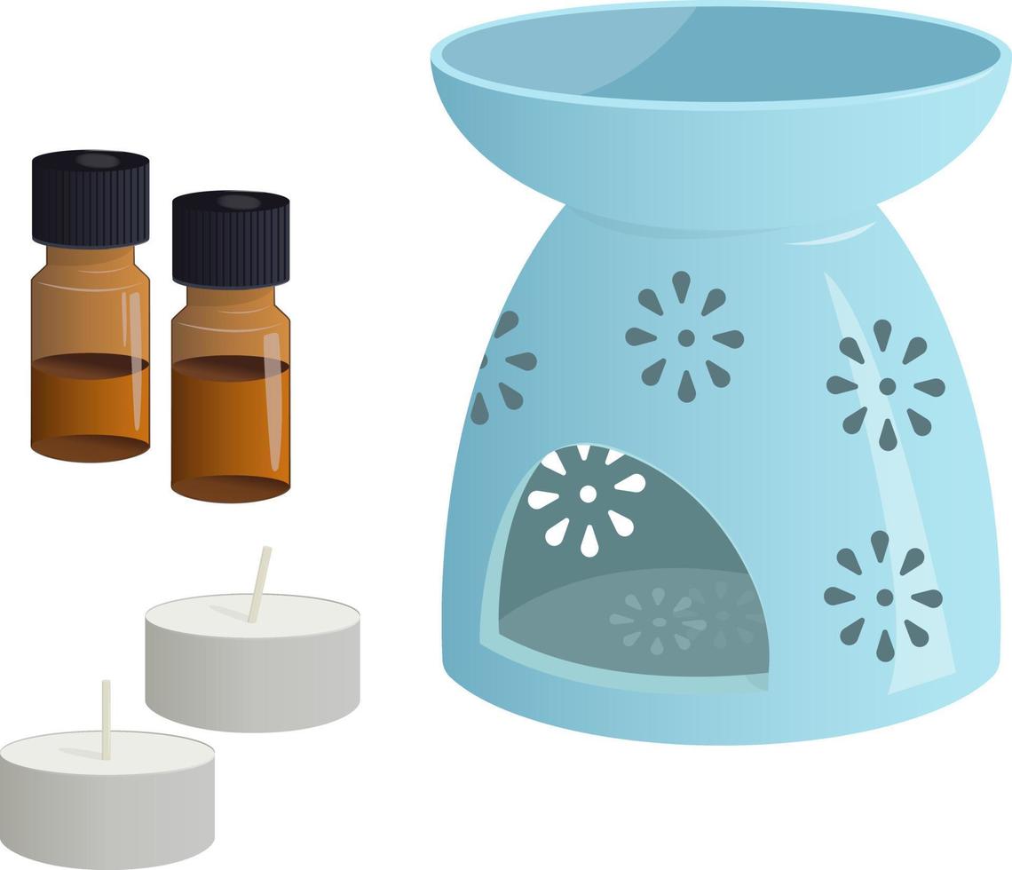 aromatherapie illustratie set vector