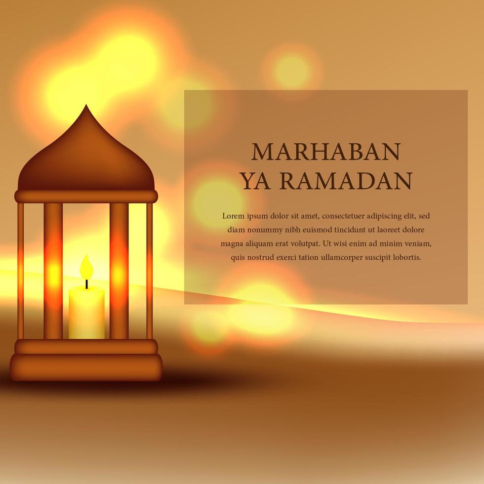 realistische ramadan kareem illustratie citaten concept vector