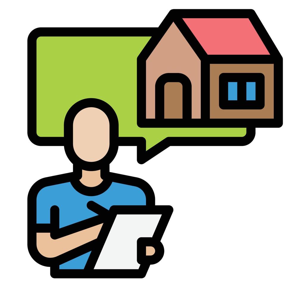 huis agent pictogram vectorillustratie. vector