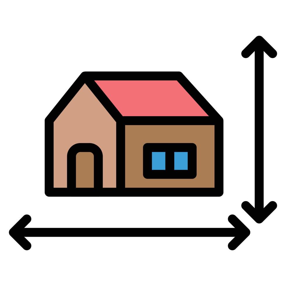 huis gebied pictogram vectorillustratie. vector