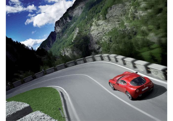 Alfa Romeo Spider rijden vector