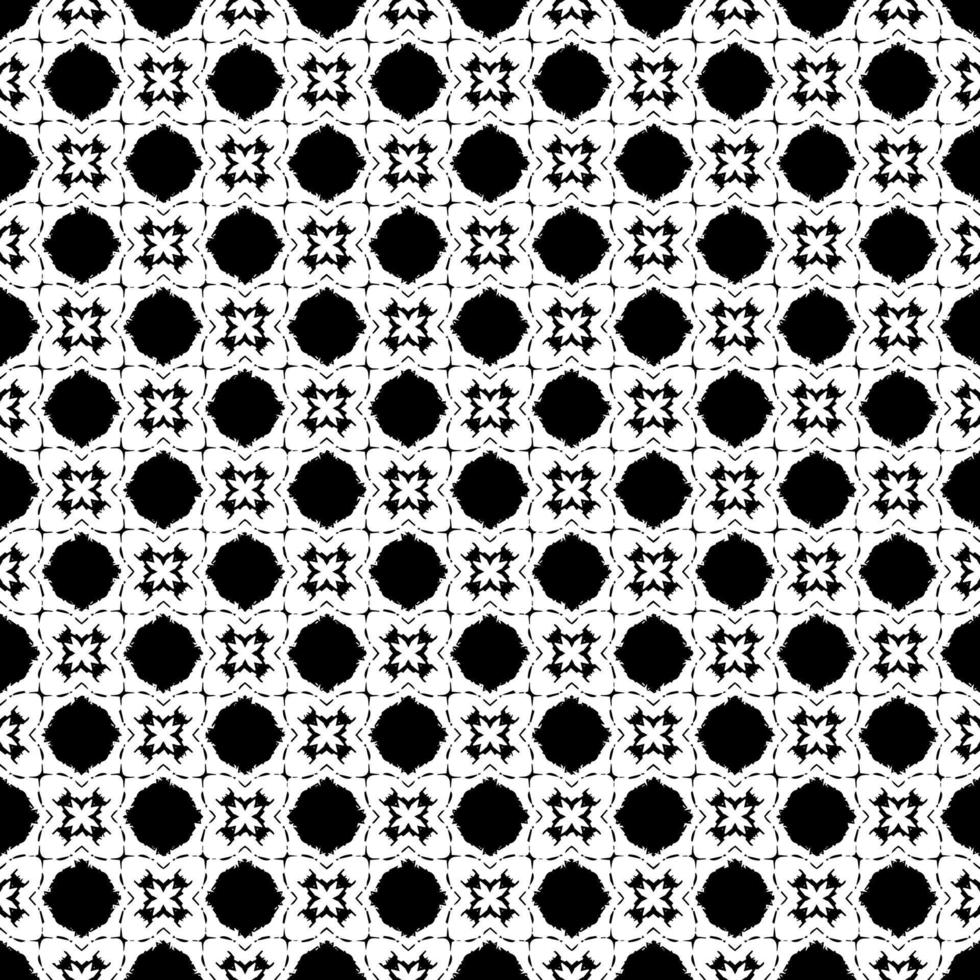 zwart-wit oppervlaktepatroon textuur. bw sier grafisch ontwerp. mozaïek ornamenten. patroon sjabloon. vector