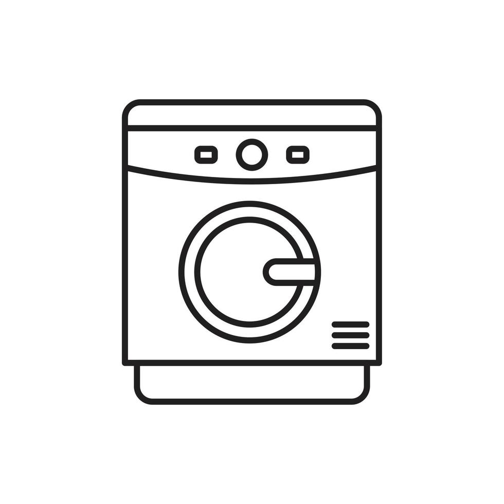 wasmachine pictogram sjabloon zwarte kleur bewerkbaar. vector