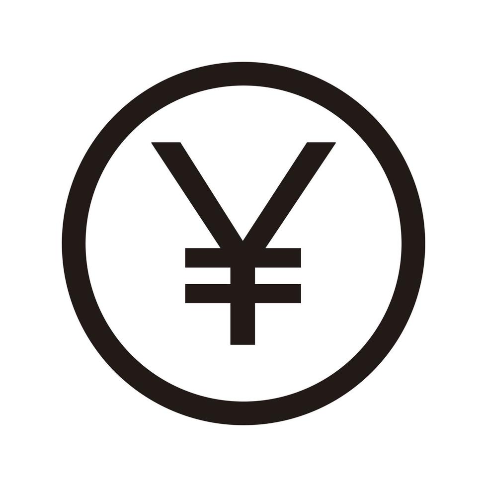 yen teken pictogram, yen vector. vector